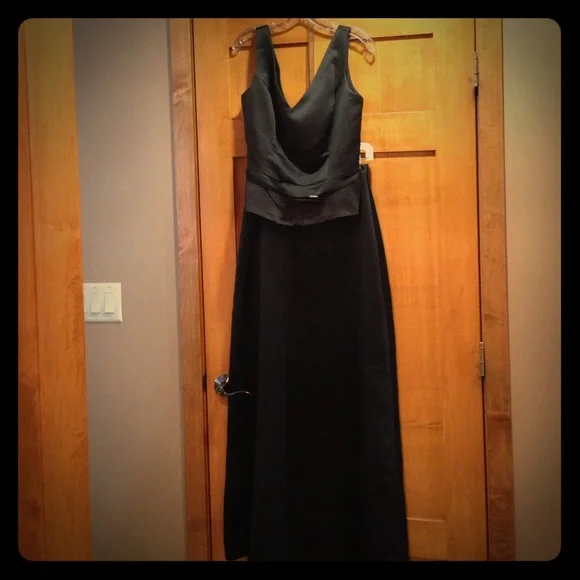 impressions formal dresses First Impressions One Shoulder Midi Dress Black main image 0